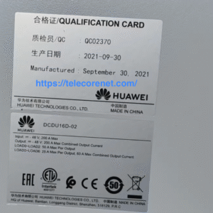 Huawei DCDU-12A — -48V DC distribution for telecom cabinets. Contact sales for compatibility