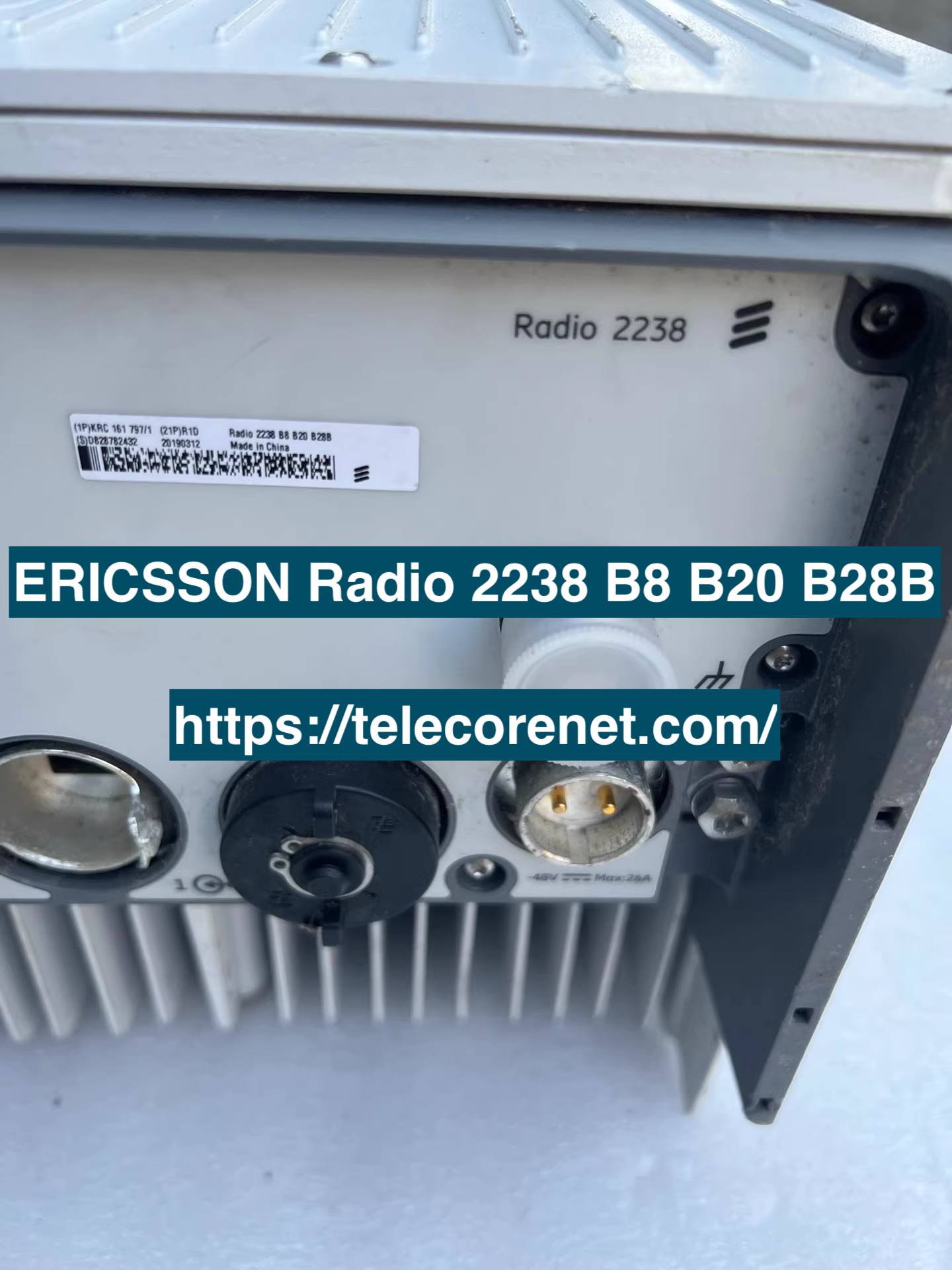 Ericsson 2238 B8 B20 B28B KRC161797/1, original multi-band radio unit for LTE/5G base stations, tested quality, fast delivery, bulk purchase support.