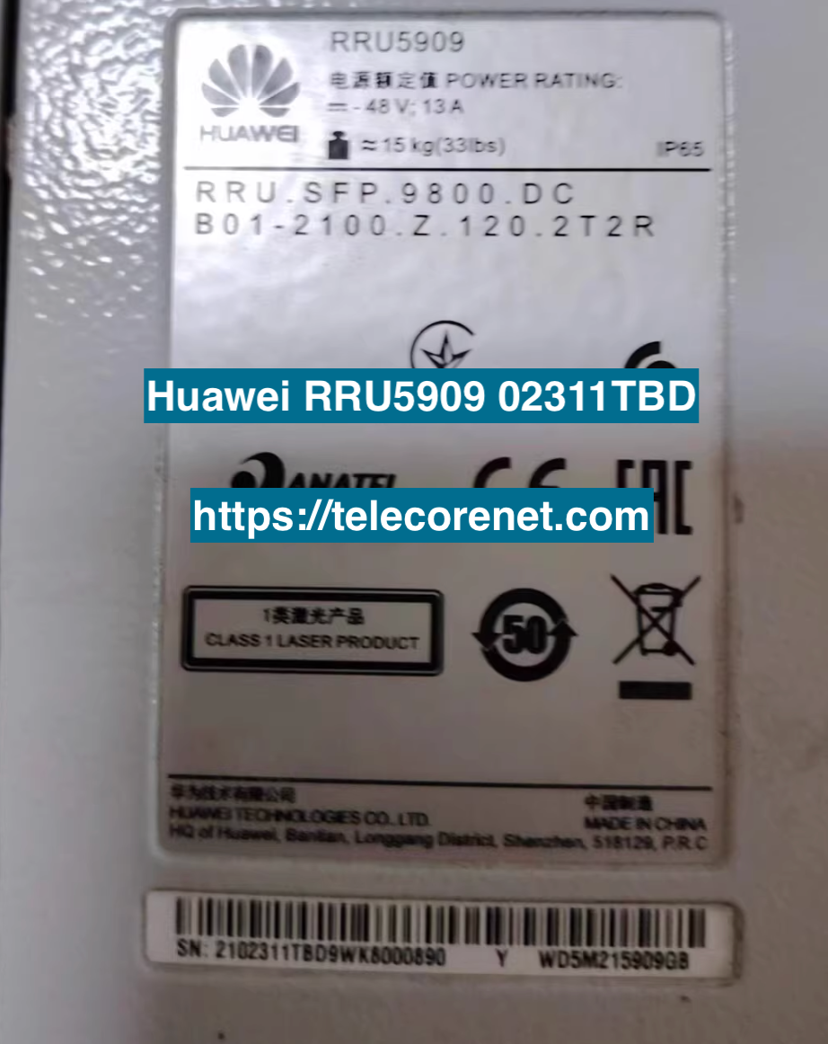 Huawei RRU5909 02311TBD outdoor remote radio unit